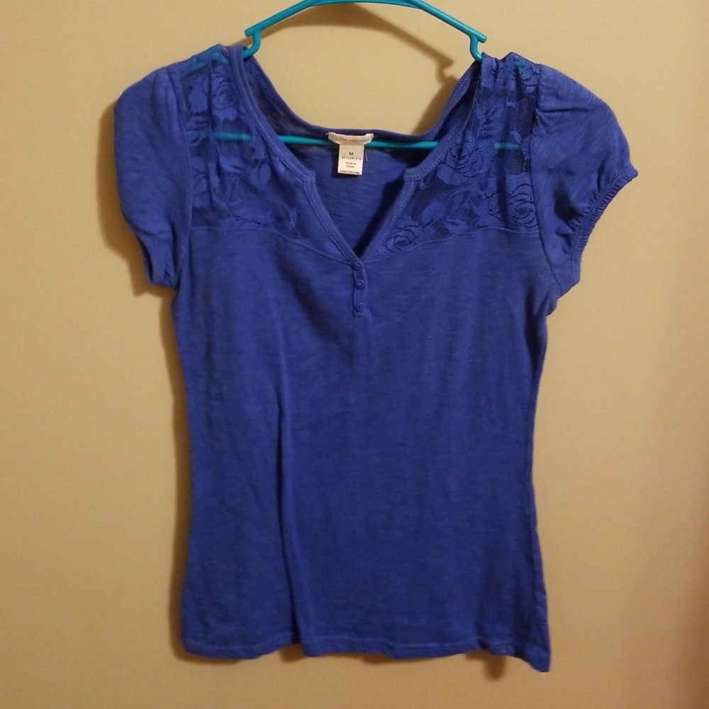 Blue short sleeve top